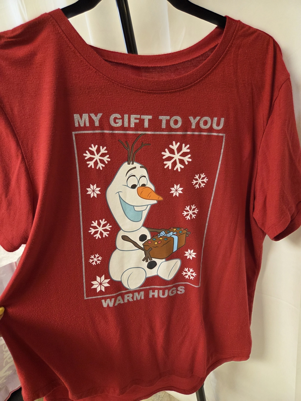 Disney Red Olaf 'My Gift To You' Short Sleeve Graphic Tee